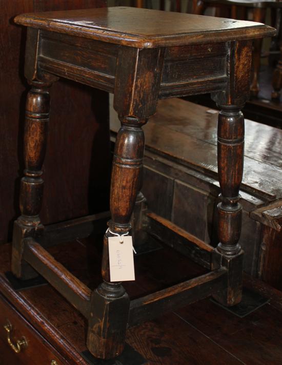 17th century oak joyned stool (restored)